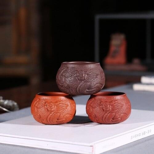 Small cup sample tea cup change to sample tea cup dragon fish individual cup hand-painted a undertakes small bowl