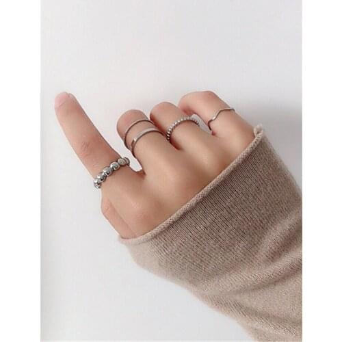 Hip-hop fashion metal ring 2020 gold, geometric zircon ring female punk jewelry ring women Accessories