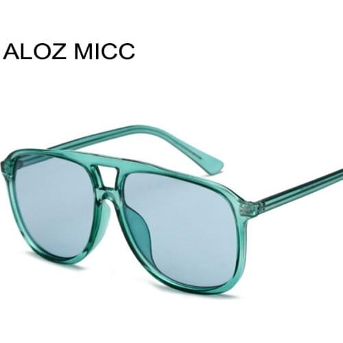 ALOZ MICC New Men Oversize Sunglasses Women Candy Colors Fashion Acetate Sun Glasses Female Vintage Style Eyewear Q81