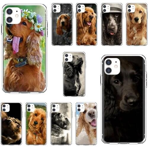 Cocker-Spaniels-dog-puppies-Poster For Samsung Galaxy A12 A31 A41 A51 A71 A20e A21s M30 A10 A30 A40 A50 A60 A70 Soft TPU Covers