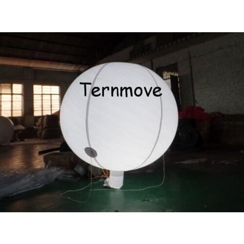 2m Promotion LED inflatable helium balloon pvc promotion helium balloon air tight sky balloons