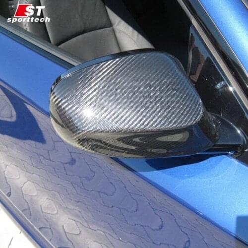 Carbon Fiber Rear View Mirror Cover For BMW E87 1Series Rearview Mirror Sticker Replacement & Paste Style AccessoriesCarStyling