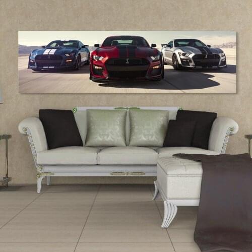 Wall Art Picture Sports car Canvas HD Print 1 Panel Banner Luxury Cars Ford Mustang Shelby Gt500 Home Decor Painting Living Room