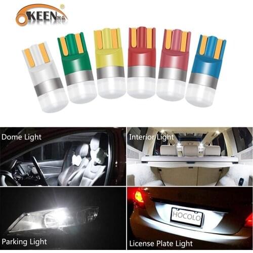 OKEEN T10 198 194 168 912 921 W5W 2825 Canbus Error Free Blue Color High Power LED Bulb For Interior Dome Map Door Trunk Lights