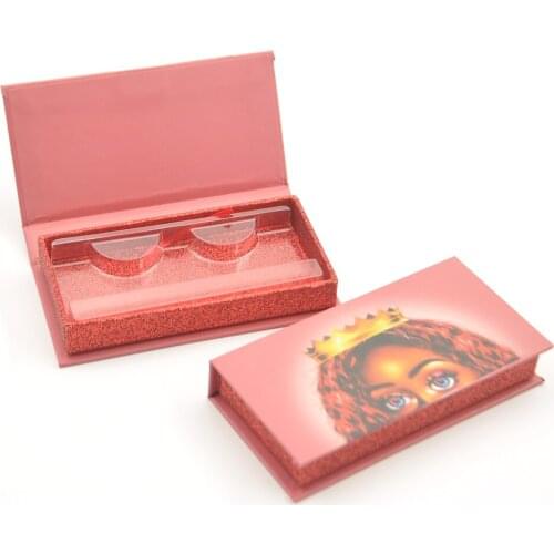 Wholesale Eyelash Packaging Box Lash Boxes Packaging Custom Logo Faux Cils 3d Mink Eyelashes Package Magnetic Girl Case Supplier