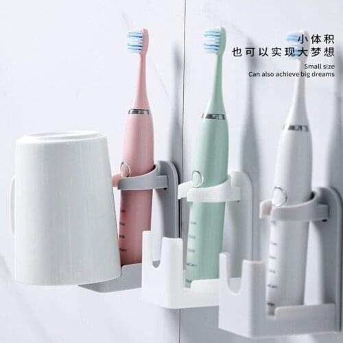 Electric toothbrush storage rack water cup holder toothbrush holder wall-mounted space-saving bathroom accessories rack