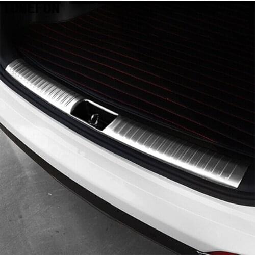 TOMEFON For Hyundai Tucson 2016 2017 Car Stainless Steel Inner Rear Bumper Protector Sill Trunk Tread Plate Threshold Pad Pedal