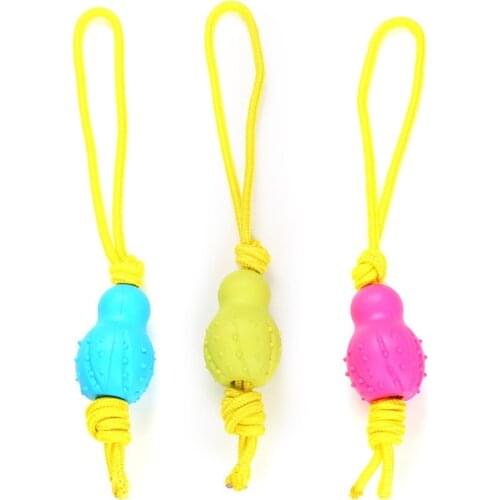 Pet Rope Toy Tough Bowling Pin TPR Nylon Dog Chew Rope Puppy Rope Teething Dog Training Toys Interactive Toys Legendog