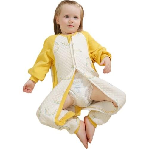 High Quality Baby Sleeping Bags 2021 Autumn Cotton Girl Pajamas Set Boy Clothing Warm Romper for Babies Toddler Jumpsuit 0-3Yrs