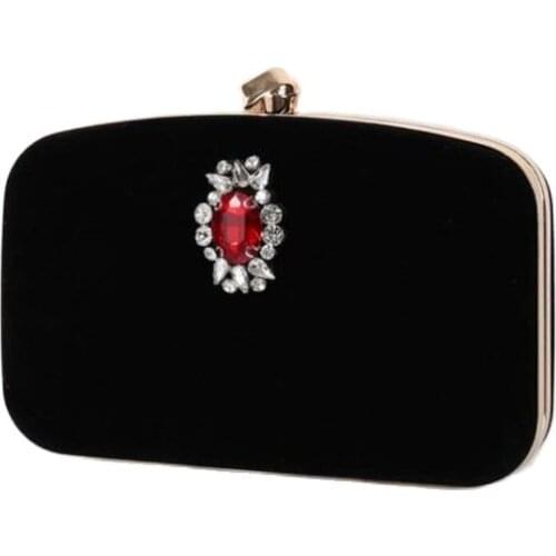 2020 women velour evening clutch diamond flowers wedding wallets with chain party dinner bags for ladies drop shipping MN1580