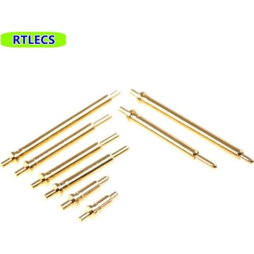 10pcs Spring Loaded Pogo Pin Connector 2 mm 2.5 3 3.5 4 4.5 5 5.5 6 6.5 7 7.5 8 8.5 9 9.5 10.0 mm Height Single Through Hole PCB