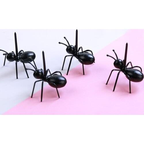 12 PCS Ants Food Fruit Picks decoration Ant Shape Forks Snack Cake Dessert Tableware for Home Kitchen Party Dinner Fruit Pick