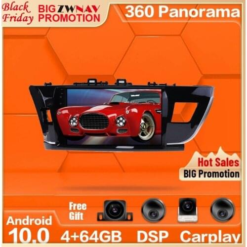 360 Cameras IPS Screen For Toyota Corolla 2010 2011 2012 2013 2014 2015-2017 Android Multimedia Player GPS Audio Radio Recorder