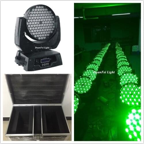 8lot/fly case) dj lights moving washer stage led movinghead wash 108x3w rgbw led wash moving head led club lights