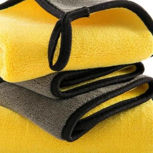 800GSM 30X30/40/60 Double-sided Microfiber Car Wash Towel Coral Fleece Cleaning Towel Hanging Towel Car Wash Soft Microfiber