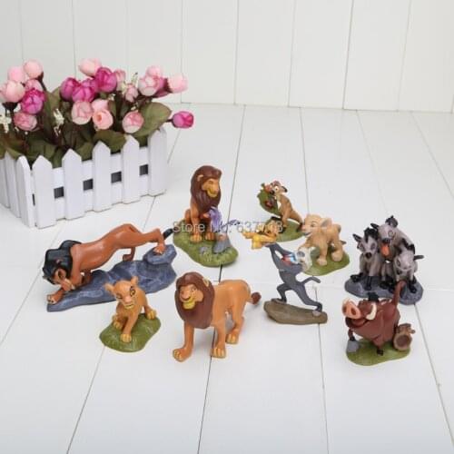 9 PCS 5~9CM High The Lion King Action Toys Figures PVC Cartoon Anime Figures