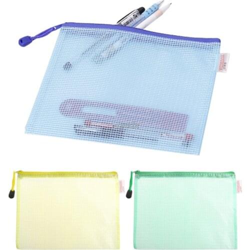 A5 Gridding Waterproof Zip Bag Document Pen Filing Products Pocket Folder Office & School Supplies Drop ship