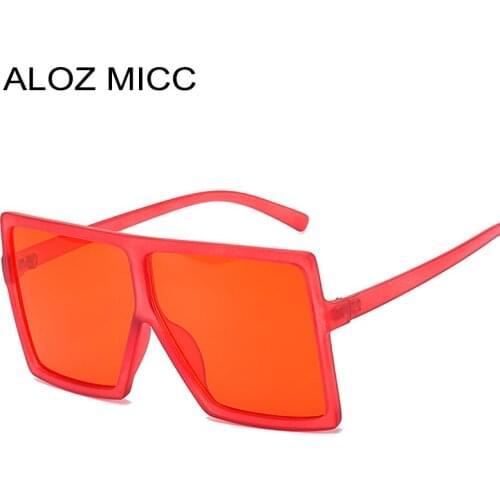 ALOZ MICC Women Sunglasses Square Oversized Shades Red Fashion Sunglasses For Female Vintage Big Frame Glasses Unisex oculos C11