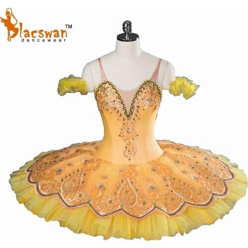 2017 New Canary Fairy Professional Ballet Tutu BT820 Adult Classical Platter Tutu Ballet Costume Ballerina Yellow Tutu Classical