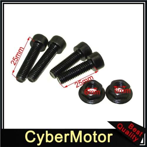 M6 x 20mm 25mm Allen Hex Socket Cap Head Screw Bolts For ATV UTV Go Kart Buggy Scooter Moped Pit Dirt Bike Motorcycle