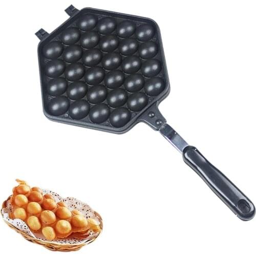 Household Bubble Waffle Maker Bakeware Cutter Egg Muffin Machine Iron Eggettes Commercial Gas Non-stick Plate Mold Baking Tool