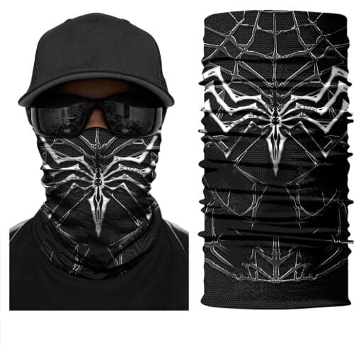 Spider Neck Gaiter Cycling Buff Bandana Tube Scarf Outdoor Headband Bicycle Half Mask Seamless Braga Cuello Kominiarka Women Men
