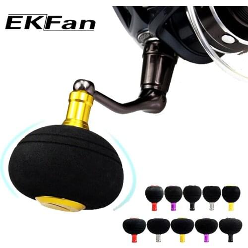EKfan EVA Fishing Reel Handle Knobs 40/50mm Spinning Reel Knob for 1000-5000 Series Shimano Daiwa Baitcaster Reel Accessories