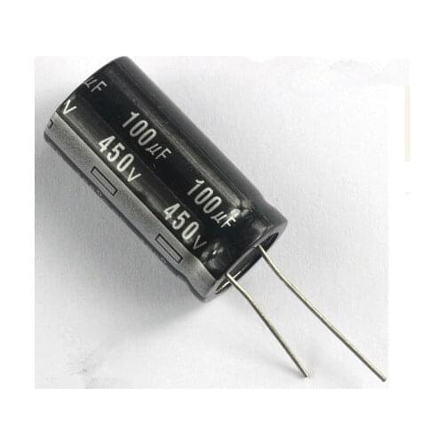 100pcs 450V100uF 100UF 450V 18mmx35mm Electrolytic capacitors new products and ROHS 18*31mm