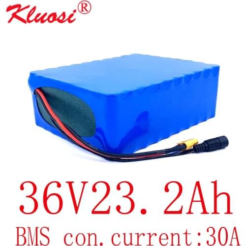 KLUOSI 10S8P 36V 23.2Ah 24Ah 1000W 36V Battery 42V Li-ion Battery Pack with 30A BMS for Ebike Electric Car Bicycle Motor Scooter