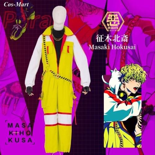 Anime Paradox Live Masaki Hokusai Cosplay Costume Fashion Street Style Jumpsuits Uniform Male Activity Role Play Clothing S-XXL