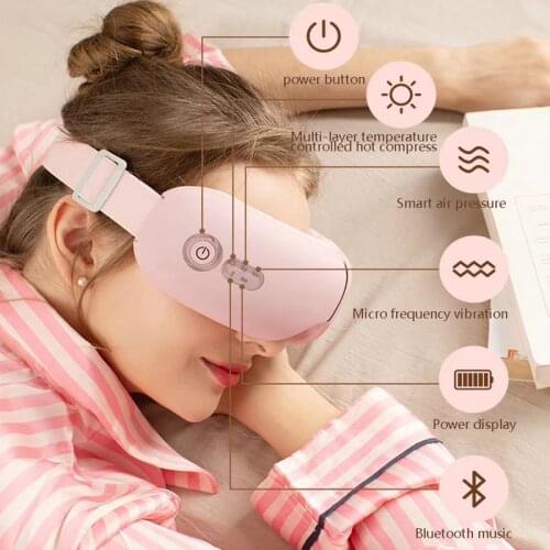 Eye Massager Bluetooth Vibration Hot Compress Eye Care Massager Wrinkle Fatigue Relieve Vibration Massage Therapy Eye Protector
