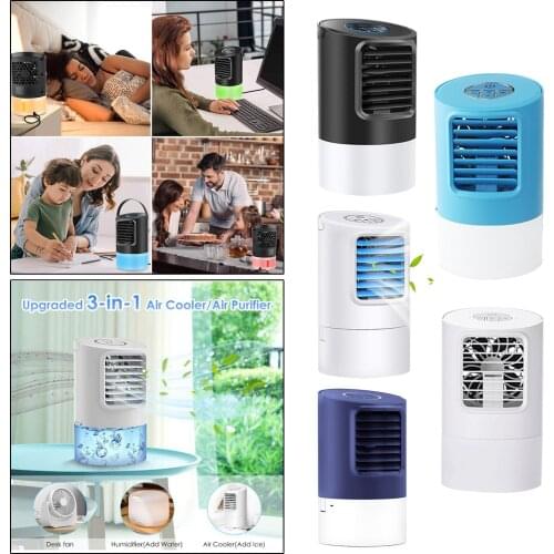 Mini Air Conditioner Fan Desktop Air Cooler for Bedroom Purifier US Plug
