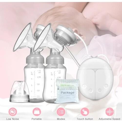 Breast Pump Bilateral Milk Pump Baby Bottle Postnatal Supplies Electric Milk Extractor Breast Pumps USB Powered