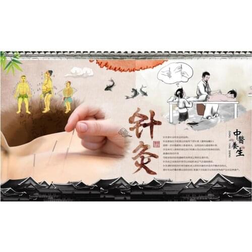Custom mural 3d photo wallpaper Traditional Chinese Medicine Health Acupuncture home decor wallpaper for wall 3 d in rolls