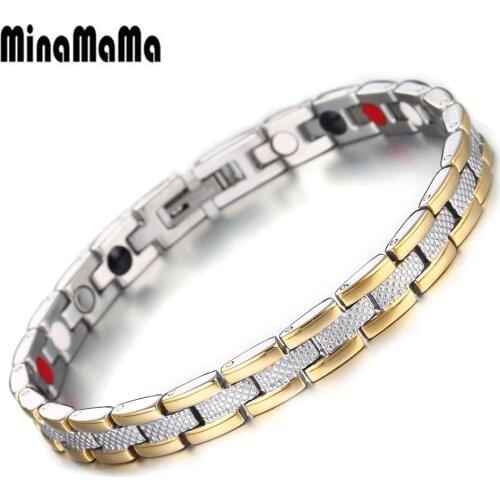 New Fashion Healthy Magnetic Bracelet for Women Men Power Therapy Magnets Germanium Bracelets Health Care Jewelry
