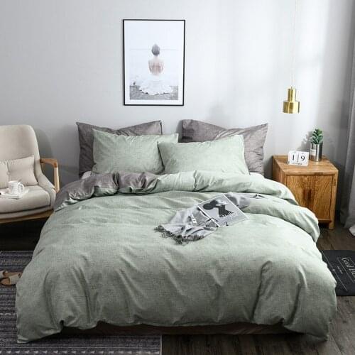 New simple AB side bedding set King size Comfortable duvet cover set Queen full twin bed linen Home Textiles