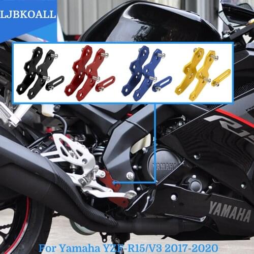 Motorcycle Rearset Base Footrest Footpeg Foot Pegs Pedals Bracket for Yamaha YZF-R15 V3 2017 2018 2019 2020 YZF R15 Accessories