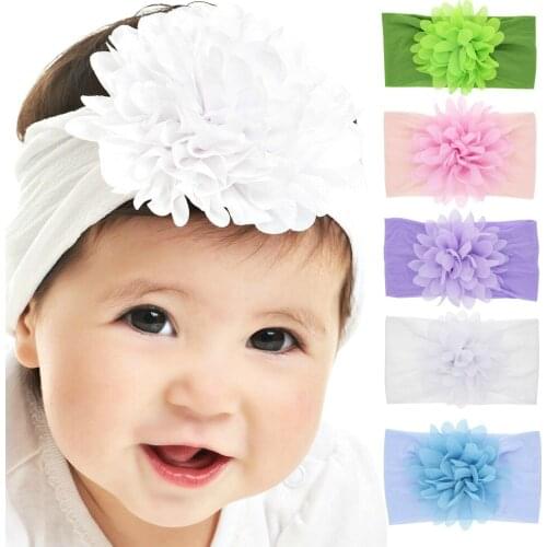 Baby girl headband Infant hair accessories clothes band flower newborn floral Headwear tiara headwrap hairband Gift Toddlers