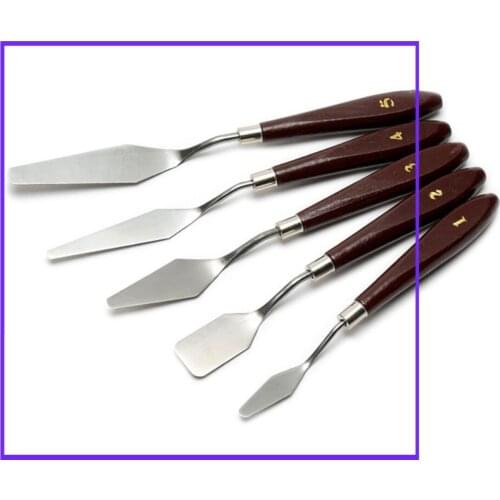 Ustensiles Patisserie 5pcs/set Stainless Steel Spatula,Mixing Scraper Faca De Paleta