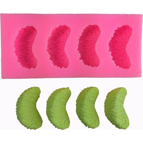 4-in-one orange shape silicone mold fruit chocolate turning sugar baking mold Mousse Cake Decoration DIY hand dripping soap mold