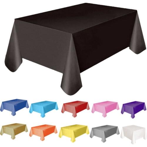 11 Colors Tablecloth Table Cover 137x138cm Rectangle Party Theme Linen New plastic film waterproof and oil-proof tablecloth
