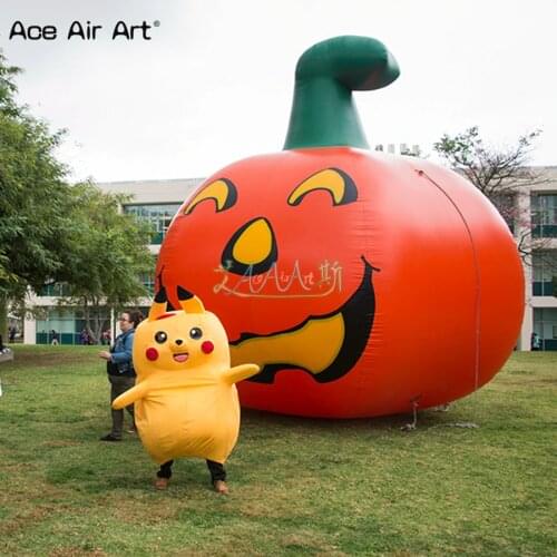 Oxford material inflatable Halloween pumpkin model,giant cushaw replica for lawn party and advertising