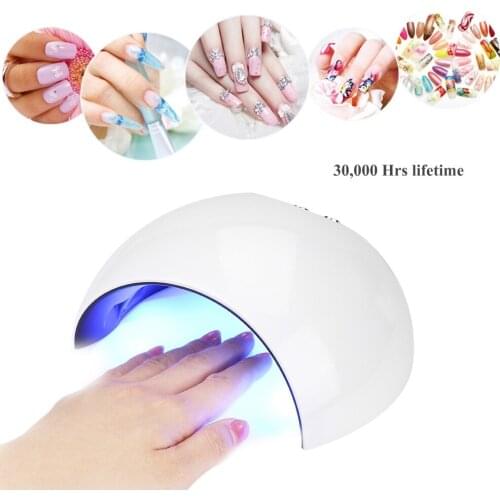 24W Ultra-Portable Fashion Design UVLED Lamp Nail Dryer Curing For Nail Polish Art Tools Nail Phototherapy Machine