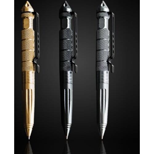 High Quality Metal Military Tactical Pen School Student Office Ballpoint Pens Emergency Glass Breaker Self Defense EDC Supplies