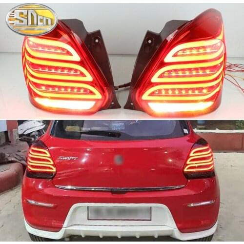 Rear Fog Lamp + Brake Light + Reverse + Dynamic Turn Signal Car LED Tail Light Taillight For Suzuki Swift 2017 2018 2019