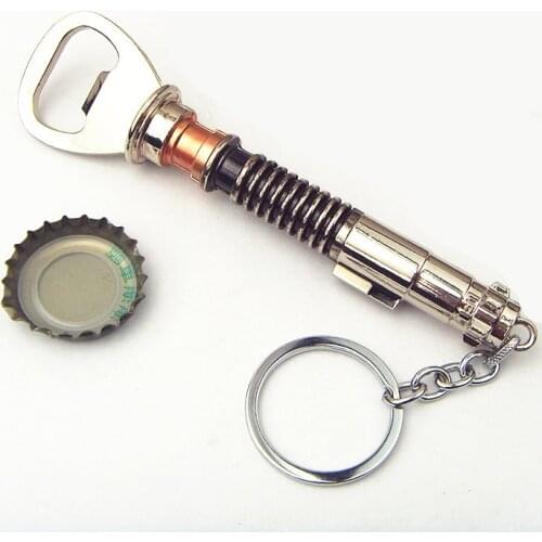 Star Battle modelled on Lukes Lightsaber Return of the Jedi Metal Bar Cap Beer Bottle Opener Keychain Tool Portable Keychain