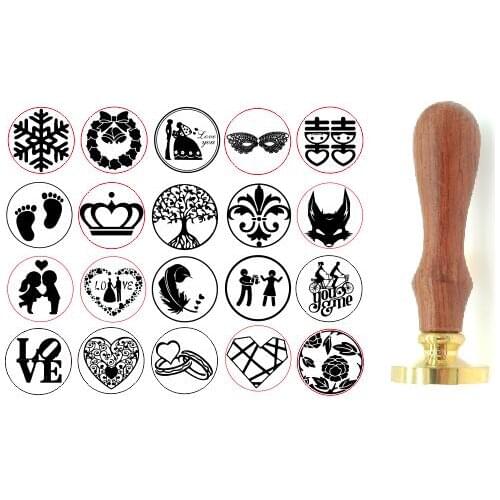 1pc Tree LOVE FLOWER CROWN ROSE Wax Seal Stamp Retro Antique Sealing Wax Scrapbooking Stamps HEAD Wedding Decorative Invitation