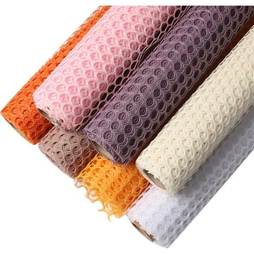 50cm*5 yards Round Hole Flower-wrapped Mesh Flower Shop Decor Materials DIY Crafts Valentines Day Rose Bouquet Gift Boxs Gauze