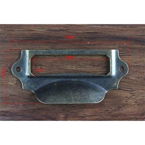 69x29mm antique label frame drawer handle cabinet handle with card holders 50pcs/lot with screws sign tag paper frame case
