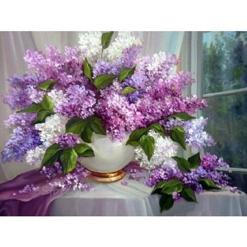Diy Diamond Painting Cross Stitch Flowers & Leaves In Vase Diamond Mosaic 3D Full Diamond Embroidery Rhinestone Gift Decorations